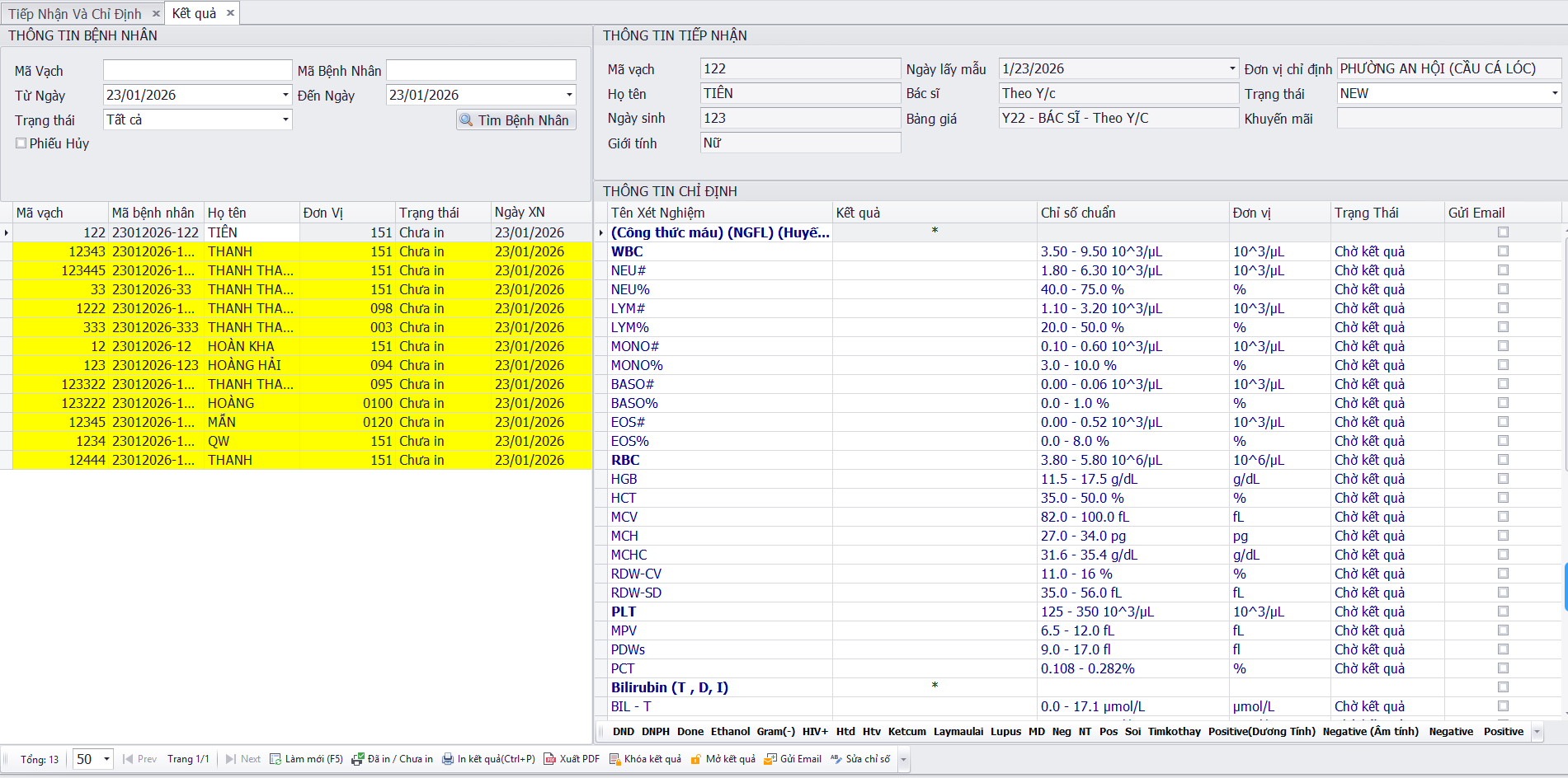 LabSync - Kết quả xét nghiệm